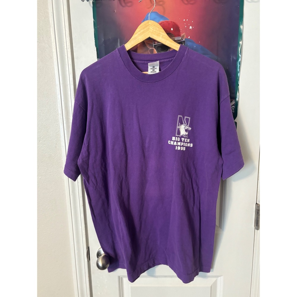 Vintage Fruit of the Loom Northwestern Wildcats Big Ten Champions 1995 Shirt XL